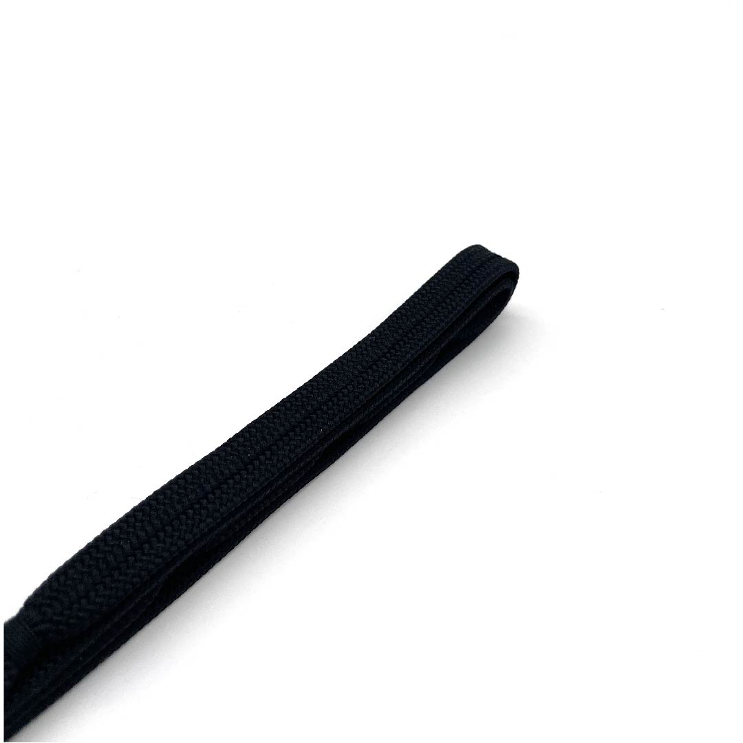 （新古品） 帯締め 正絹 四分紐 黒色（くろいろ） 新古品 長さ約156cm 幅約1.2cm カジュアル Sランク 黒系 1135002632310