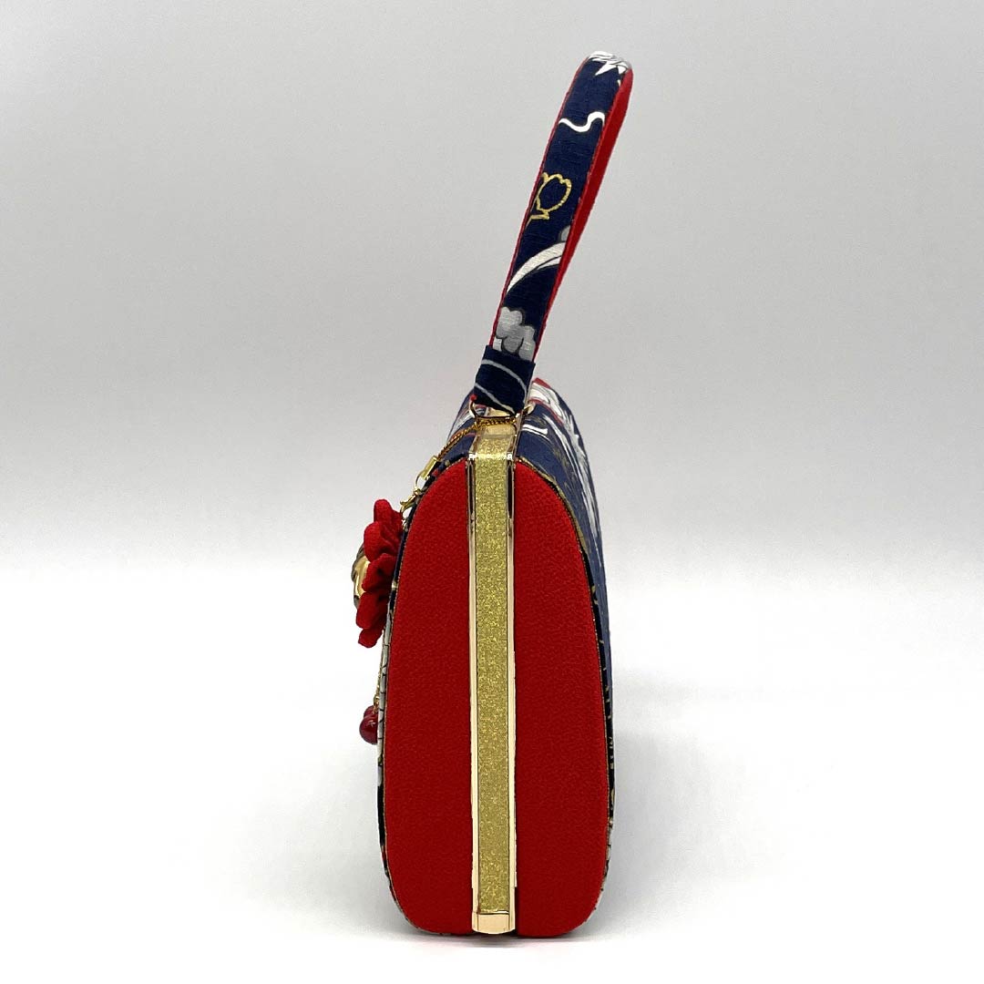 和装バッグ カジュアル NEWランク 相済茶色（あいすみちゃいろ） 白龍 古典柄 ハンドメイド作家 黒系 113900067110