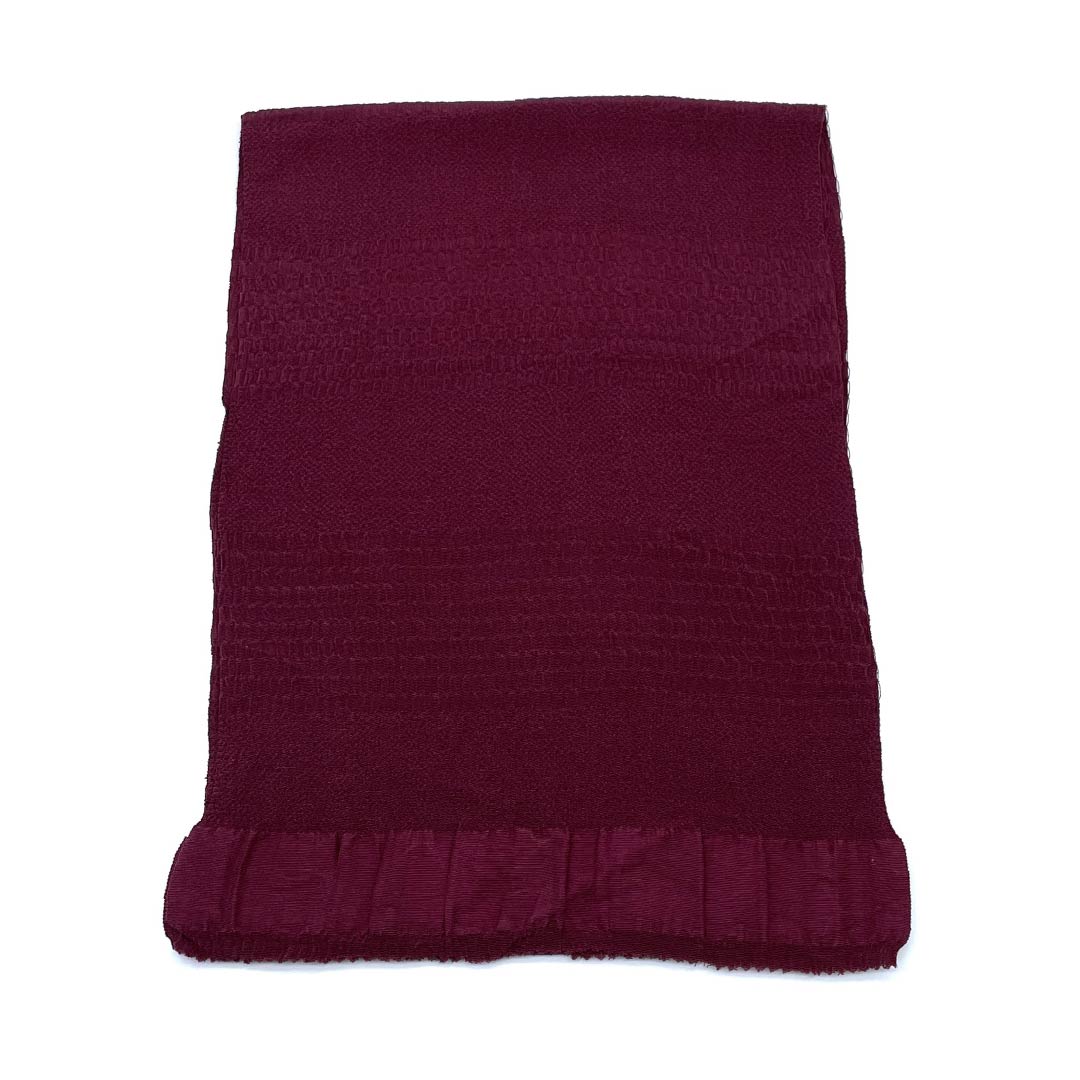 帯揚げ 正絹 カジュアル 桑の実色（くわのみいろ） 無地 長さ約166cm 幅約27cm Sランク 紫系 1136000452920