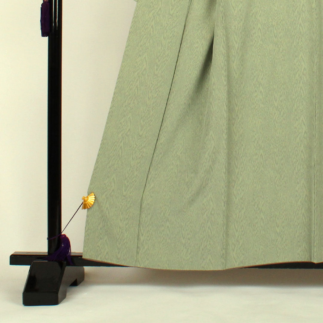 小紋 身丈160cm 裄丈63cm 袷  幾何学模様 正絹 Aランク 緑系 1115000233319