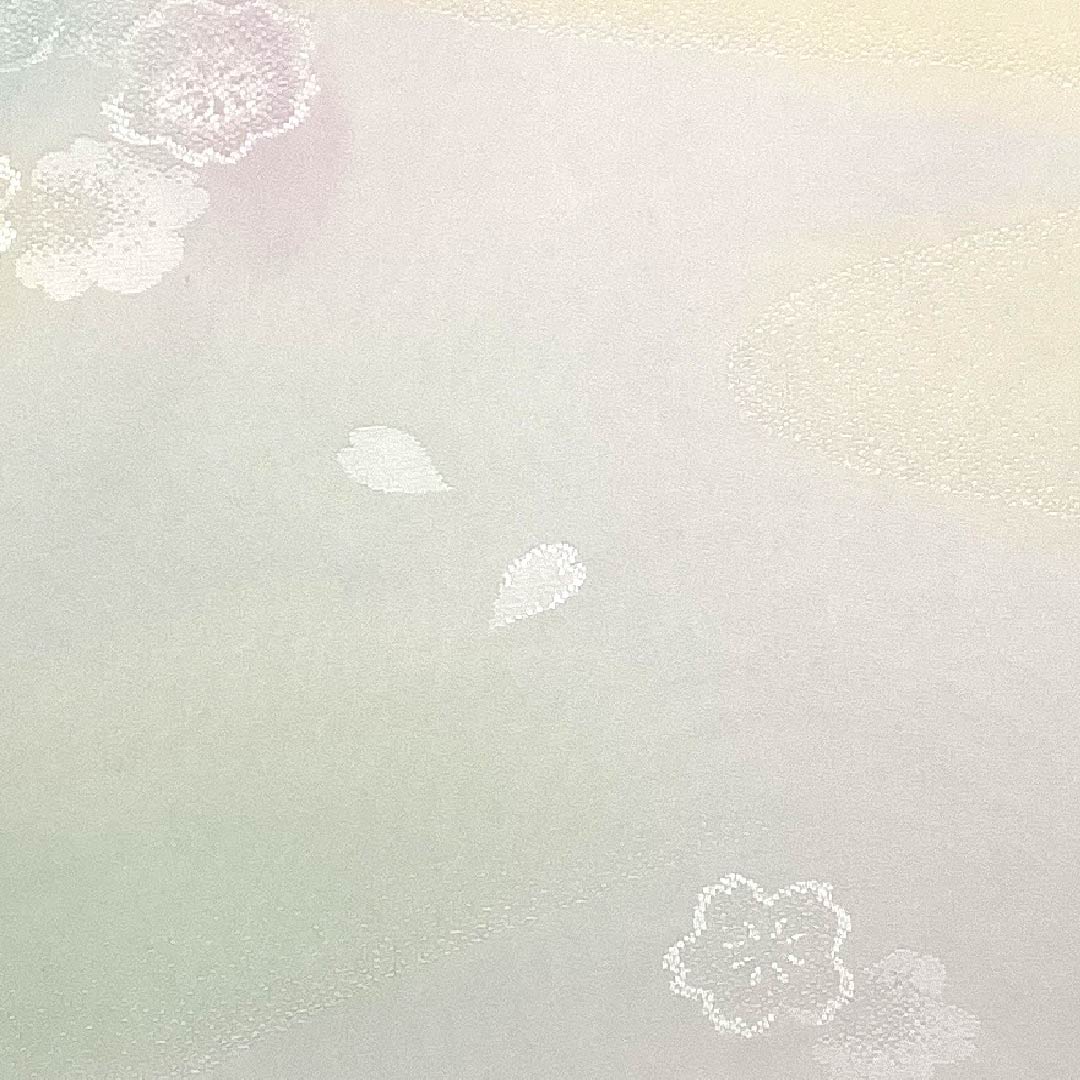 振袖長襦袢 紋意匠 桜模様 正絹 反物 振袖長襦袢 桜模様 正絹 新品 反物 赤 振袖 オレンジ 白