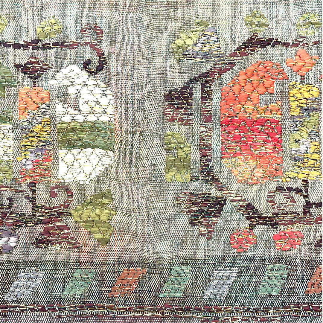 袋帯 焼箔 抽象模様 帯丈436cm 正絹 Sランク ポイント柄 カジュアル グラデーション系 1123005092399