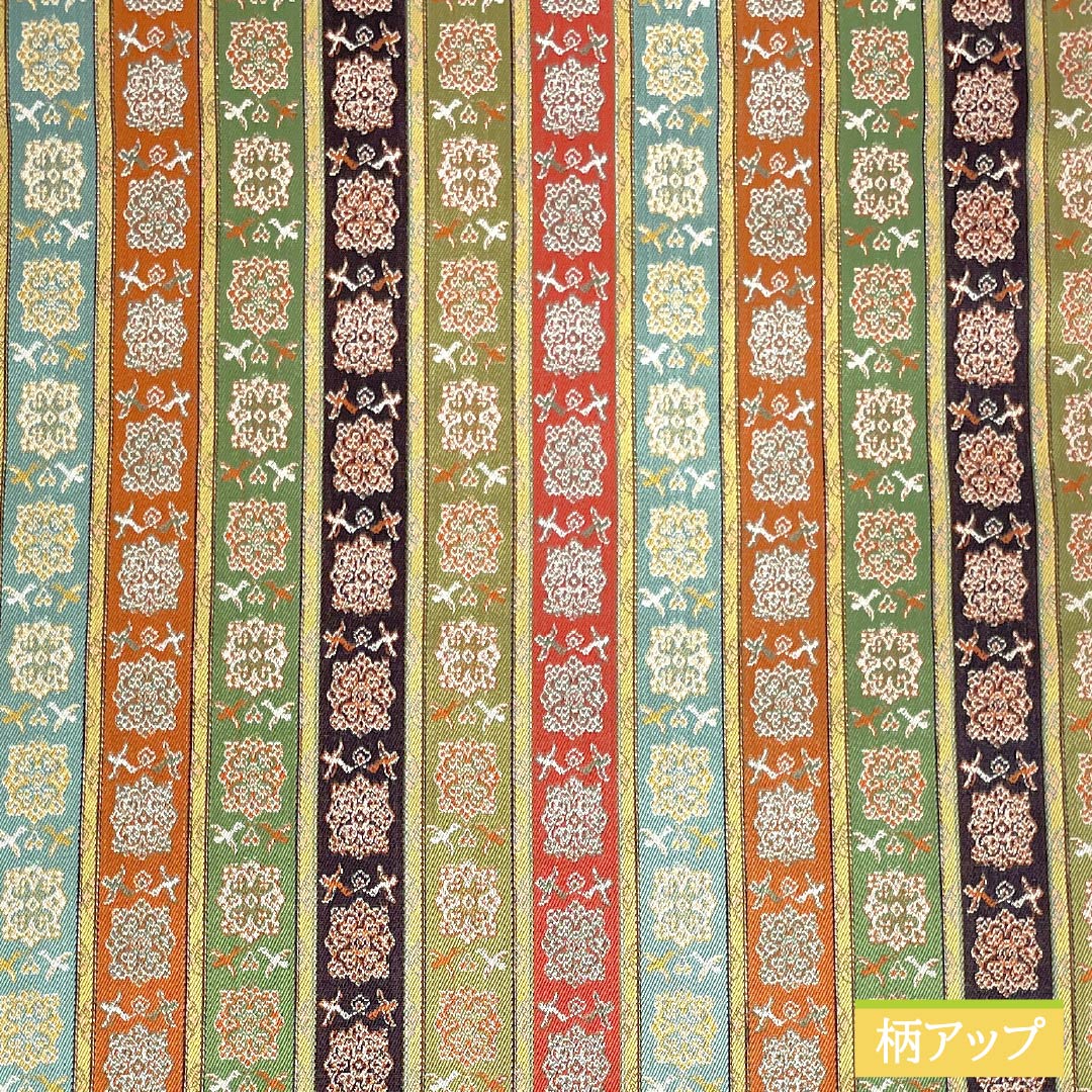 Nagoya obi, pure silk, Tatsumura Art Textiles, Karahana double bird long spotted brocade pattern, obi length 350cm, S rank, full length, semi-formal, gradation style, 1124007142399, open tailoring