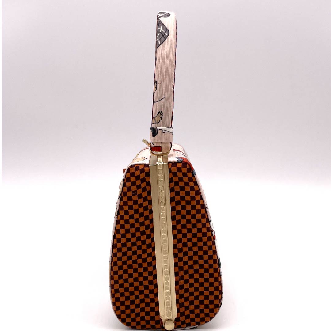 Casual Japanese style bag, Faded crimson, Cat, Animal pattern, Fifty-three Stations of the Tokaido, Pink, NEW rank, 113900033113