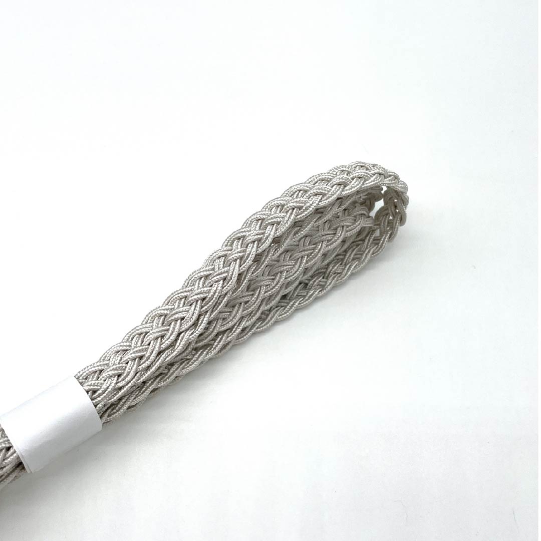 帯締め 正絹 Sランク  雲井鼠色（くもいねずいろ） 夏用   長さ約158cm 幅約1cm セミフォーマル グレー系 1135006232322