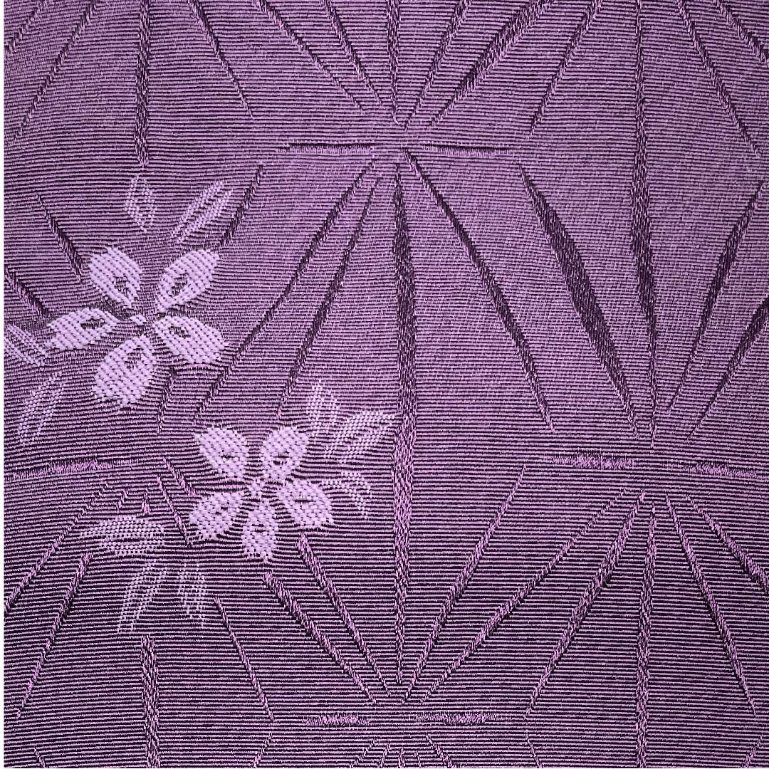 半幅帯 ポリエステル 帯丈358cm 深紫色（ふかきむらさきいろ） 桜 古典柄 リバーシブル 紫系 Sランク 1125001342320