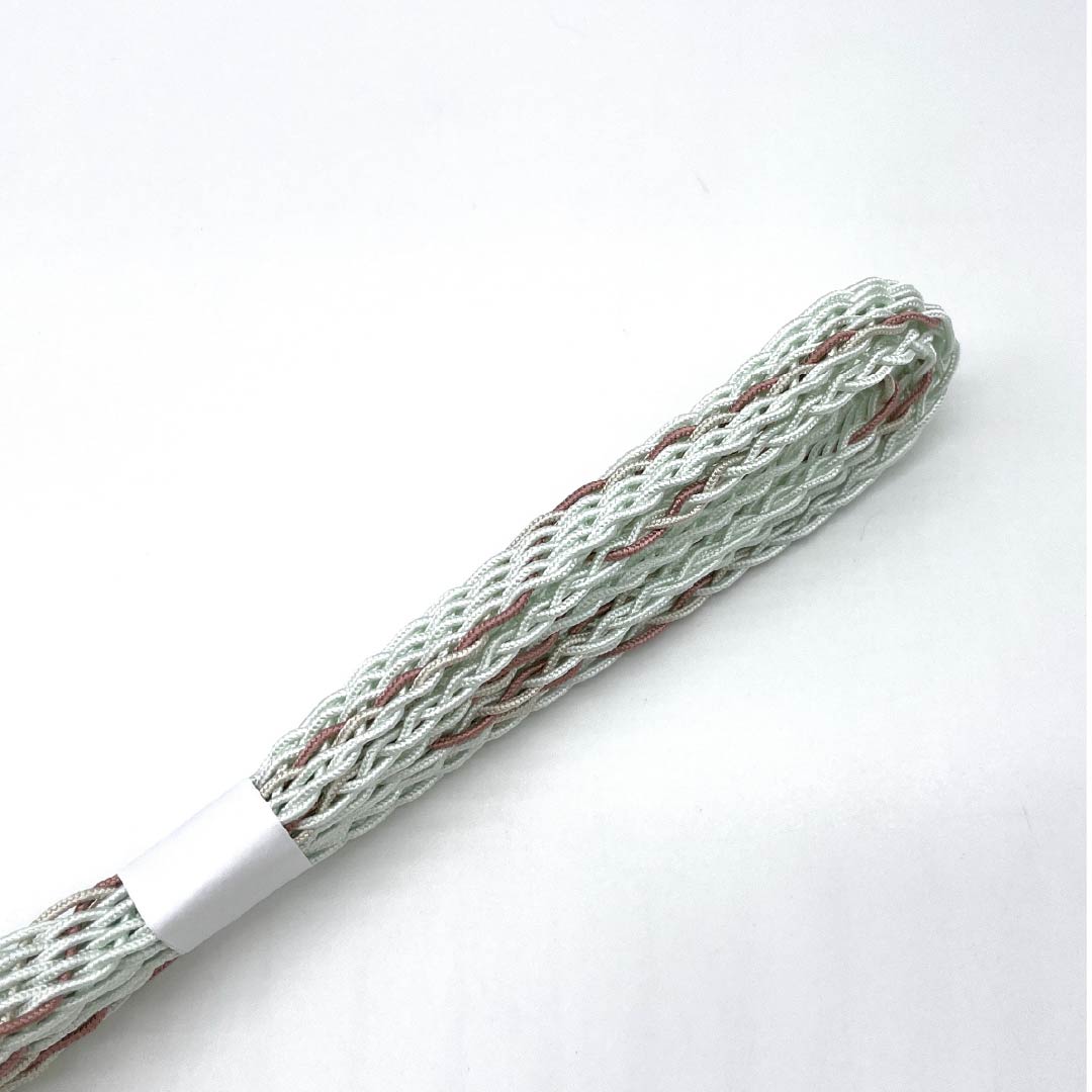 帯締め 正絹 Sランク  青白磁色（せいはくじいろ） 夏用   長さ約160cm 幅約1cm カジュアル 水色系 1135006272324