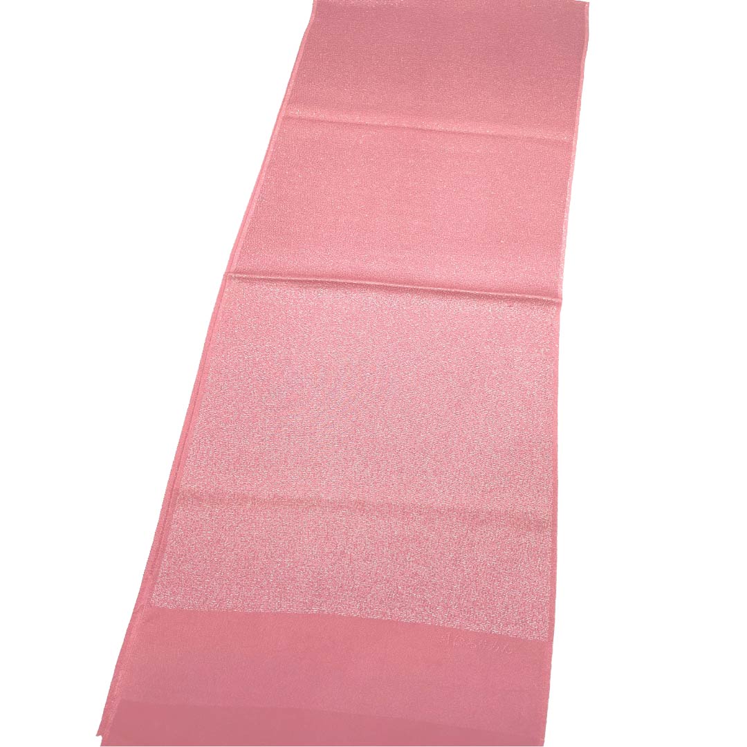 （新古品）帯揚げ 正絹 NEWランク セミフォーマル 中紅色（なかのくれないいろ） 丹後ちりめん 銀通し 無地 長さ約168cm 幅約30.5cm ピンク系 1136003401913