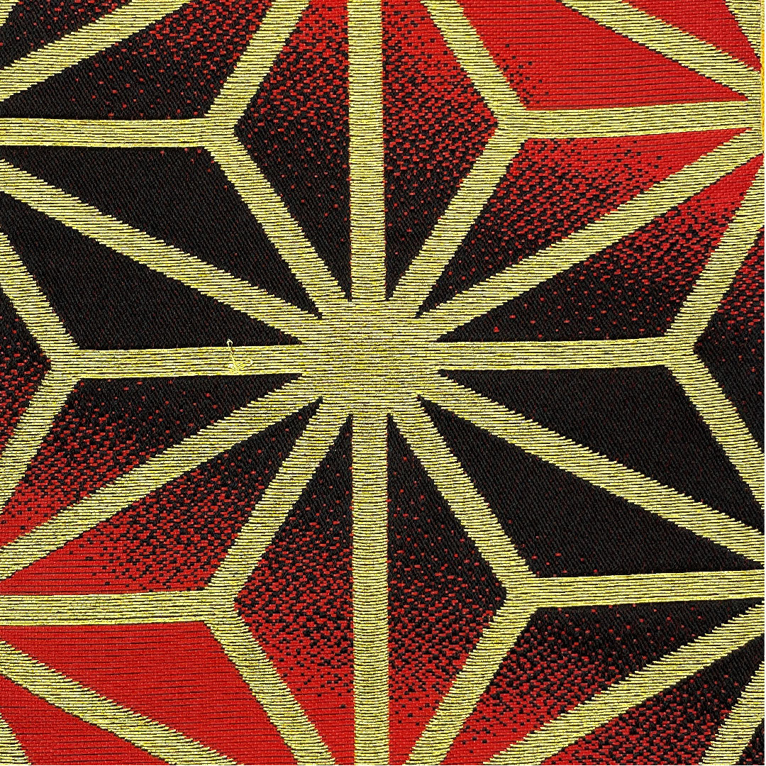 半幅帯 リバーシブル 麻の葉 帯丈342cm ポリエステル グラデーション系 Sランク 1125000222999