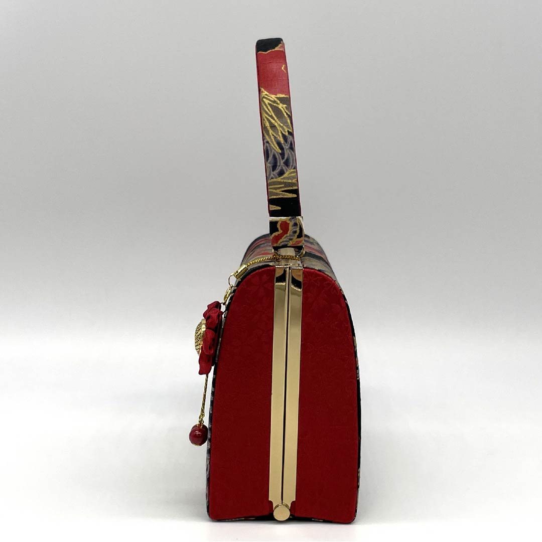 和装バッグ カジュアル NEWランク 黒色（くろいろ） 龍 古典柄 ハンドメイド作家 黒系 113900068110