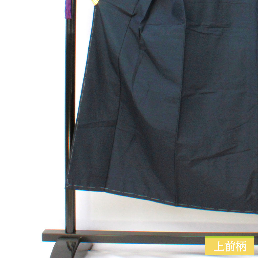 男物 正絹 Sランク 身丈148.5cm 裄丈73cm 濃紺色（のうこんいろ） 紬地 しつけ糸付き 袷 紺系 1119001622418