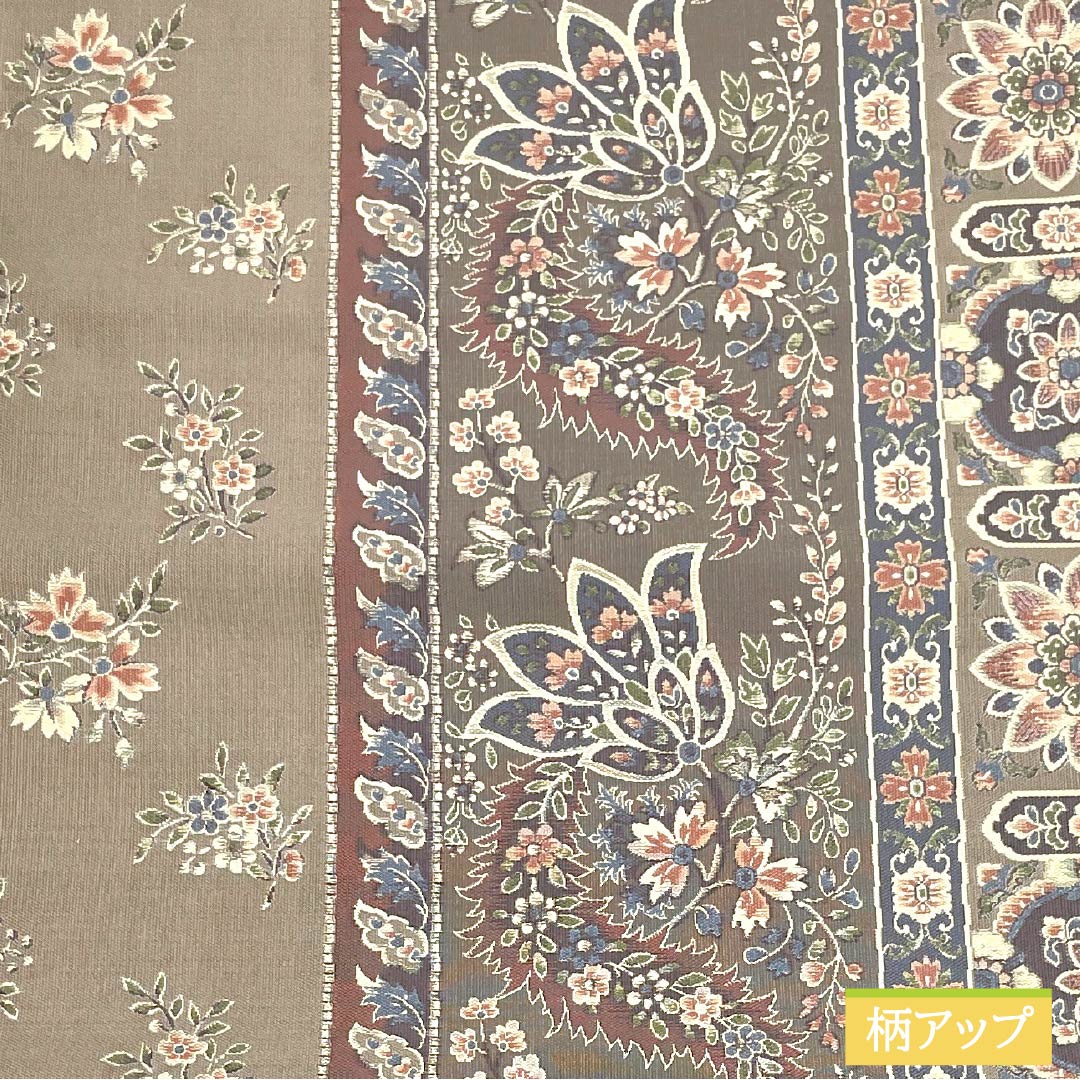 袋帯 正絹 古晒色（ふるざれいろ） 紹巴織 抽象花 帯丈434cm Sランク 六通 セミフォーマル ベージュ系 1123015022325