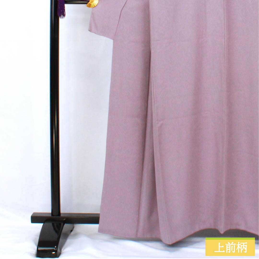 リサイクル着物】小紋 正絹 身丈160.5cm 裄丈64cm 袷 薄紫色（うす