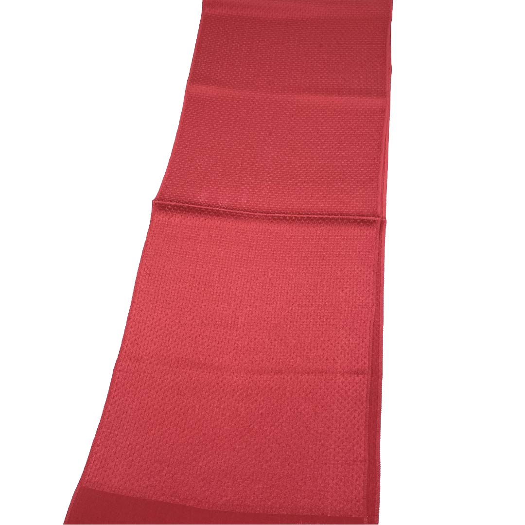 （新古品）帯揚げ 正絹 NEWランク カジュアル 真紅色（しんくいろ） 丹後ちりめん   長さ約172cm 幅約29cm 赤系 1136003321912