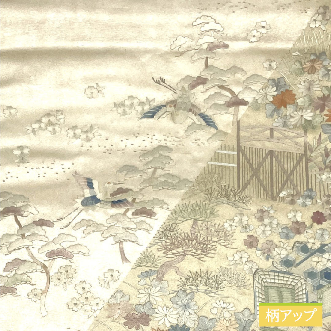 袋帯 正絹 Aランク 引箔 蘇州刺繡 祭王之夢 吉祥文様 留袖用 帯丈442cm ポイント柄 フォーマル 銀系 1123016413322