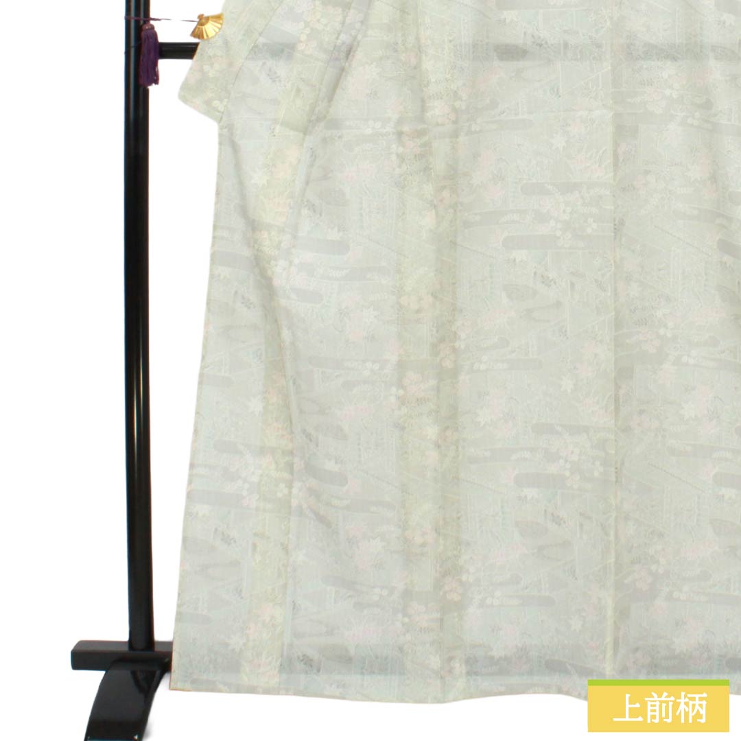リサイクル着物】夏物 ポリエステル 小紋 Aランク 身丈163.5cm 裄丈