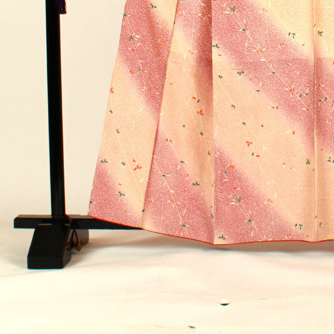 Small pattern, length 162.5cm, sleeve length 64cm, lined, tataki-dyed, floral pattern, washable kimono, poly, S rank, pink, 1115000762313