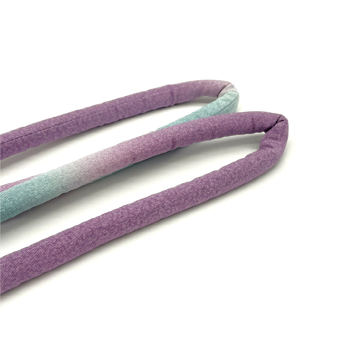 (新品)帯締め 正絹 NEWランク  古代紫色（こだいむらさきいろ） 銀花仙 丸ぐけ バイカラー 長さ約178cm 幅約1.3cm セミフォーマル 紫系 1135005181420