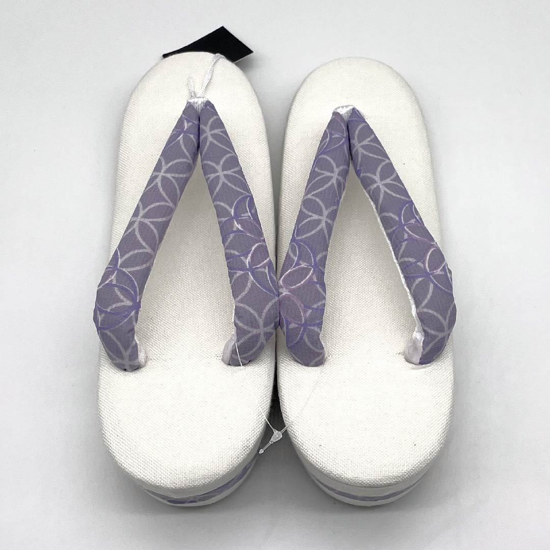 （新品）草履 亜麻 NEWランク 夏草履 亜麻草履 日本製 夏用 長さ24cm Lサイズ 白系 1122001711411