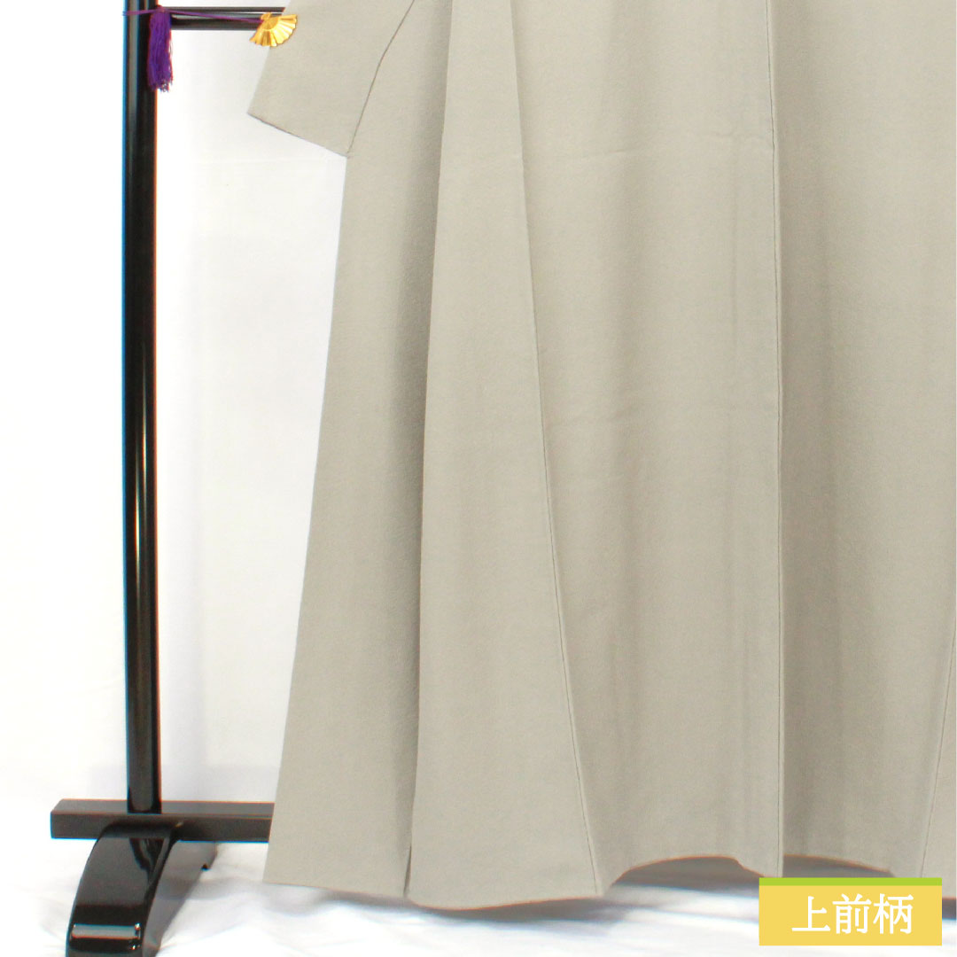 色無地 正絹 身丈161cm 裄丈66cm 素無地 一つ紋 菊枝丸 作家物 袷 Sランク グレー系 1114001582422