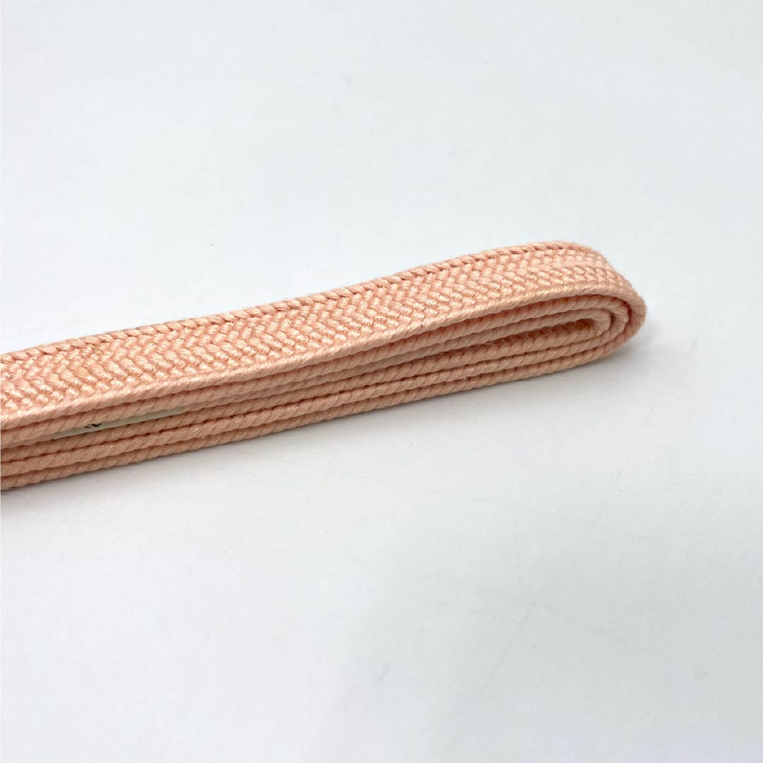 (新古品)帯締め 正絹 Sランク 乙女色（おとめいろ） 薄赤色（うすあかいろ） 長さ約162cm 幅約1.6cm カジュアル 橙系 1135005332326