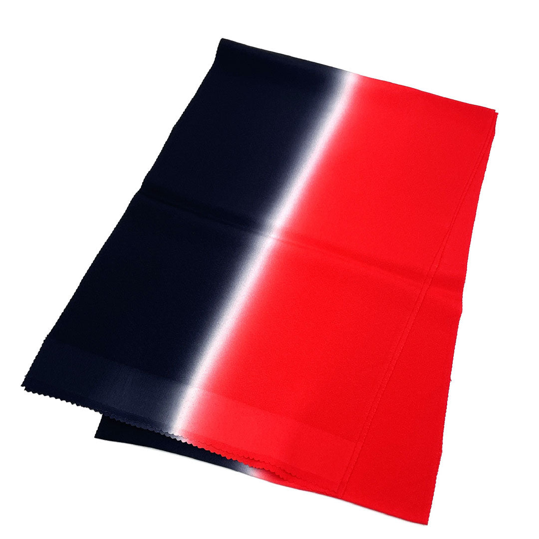 (Like New) Silk Obiage (Sash) - Casual Style, Black and Turquoise - Two-Tone Design, Approx. 182cm Long, Approx. 30cm Wide, Black, Product Number: 1136001081910