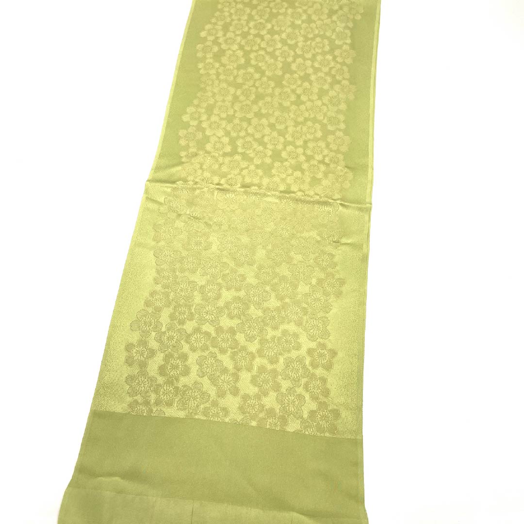 帯揚げ ３枚 セット まとめて 正絹 薄あやめ色 薄黄色 薄萱草色 草花模様 地紋 金糸 フォーマル 春 秋 冬 未使用 新古品 みやがわ sb10. 帯揚げ 3枚 セット まとめて 正絹 薄あやめ色 薄黄色 薄萱草色 草花