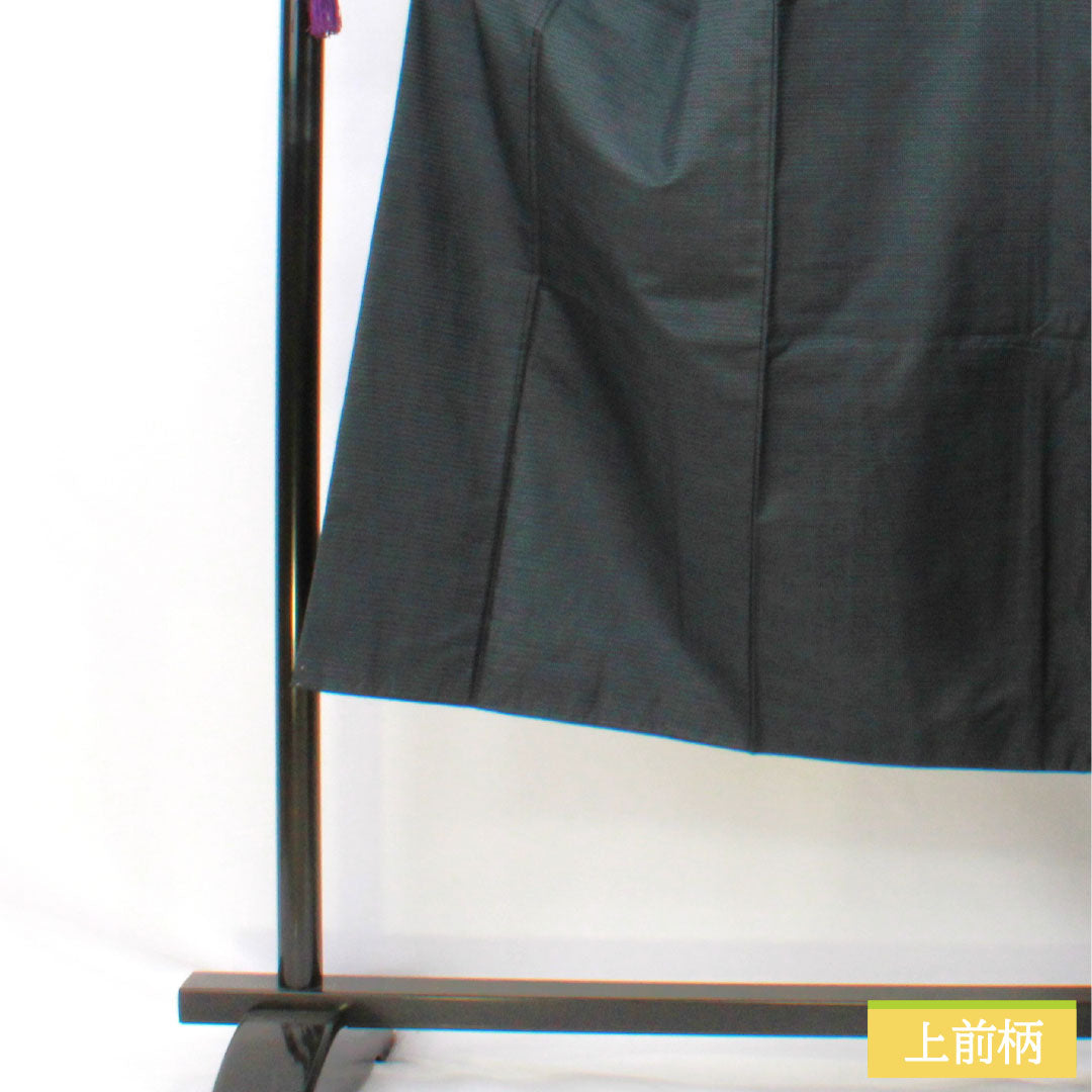 男物 正絹 Sランク 身丈139cm 裄丈66.5cm 大島紬 100亀甲 袷 紺系 1119001752318