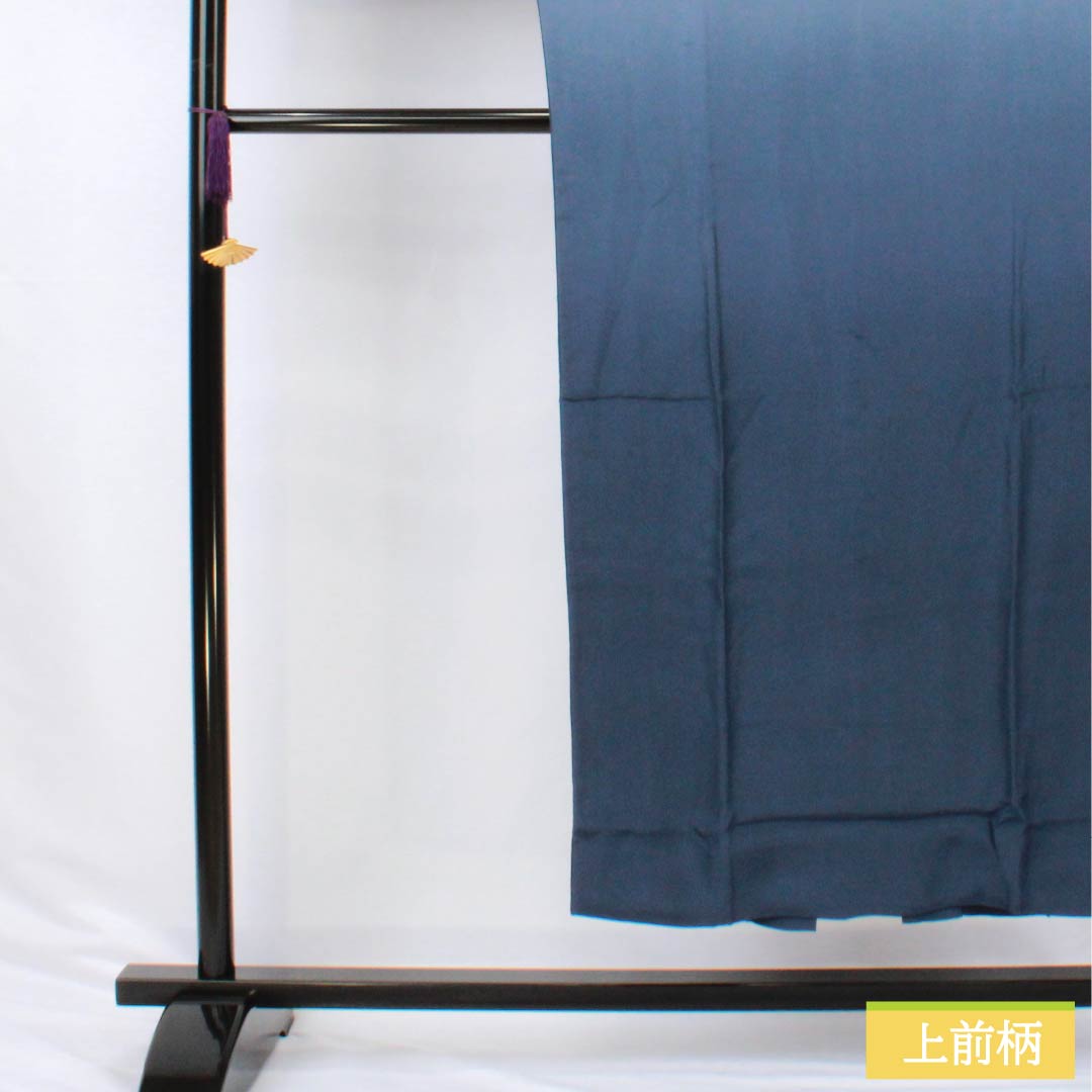 Men's Nagajuban (long under-kimono), pure silk, S-rank, length 145cm, sleeve length 74.5cm, navy wisteria color with dragon motif, lined, blue-based, product number 1140000662417
