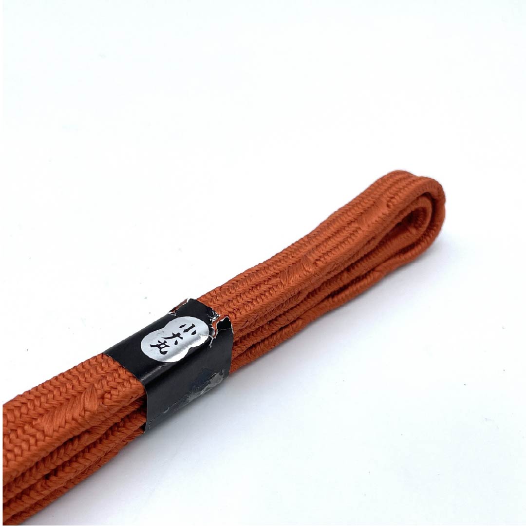 （新古品） 帯締め 正絹 四分紐 紅葉色（もみじいろ） 平田組紐 貝ノ口浮舟 長さ約158cm 幅約1.5cm セミフォーマル NEWランク 茶系 1135003351314