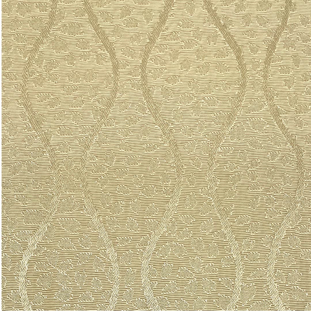 半幅帯 ポリエステル 帯丈372cm 枯野色（かれのいろ） 立涌文様 小桜 古典柄 ベージュ系 Aランク 1125001313325