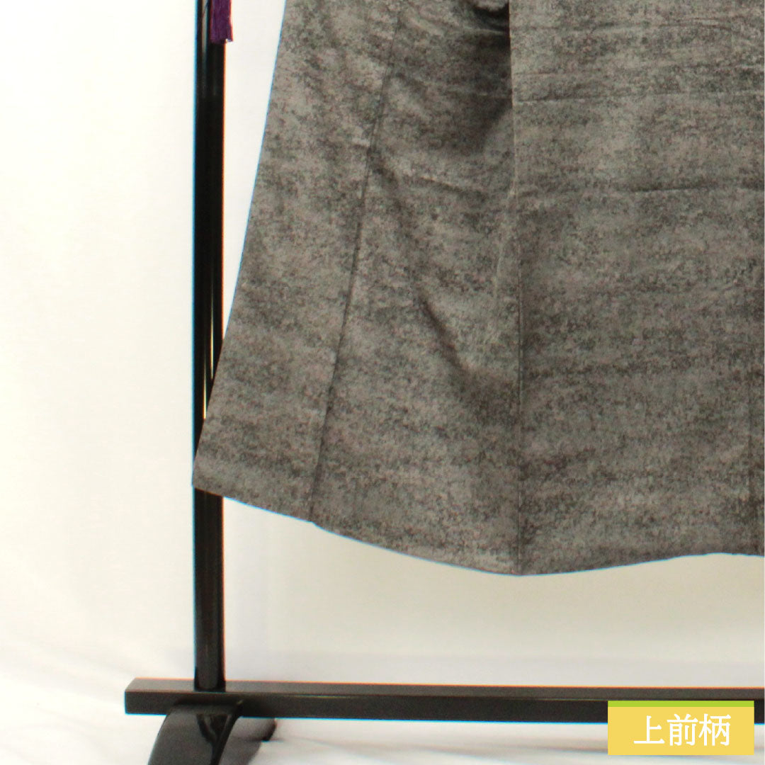 男物 正絹 Aランク 身丈139.5cm 裄丈68.5cm 紬地 ボカシ染 袷 グレー系 1119001723322