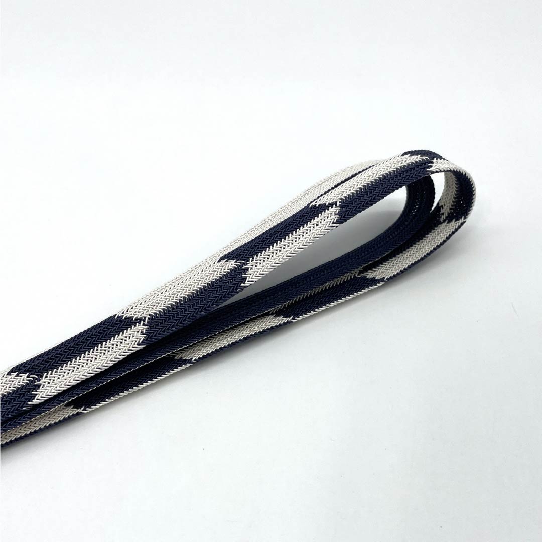 (新品)帯締め 正絹 NEWランク  葡萄鼠色（ぶどうねずいろ） 翠嵐工房 矢羽根 撚り房 長さ約158cm 幅約1.3cm カジュアル 紺系 1135005381318