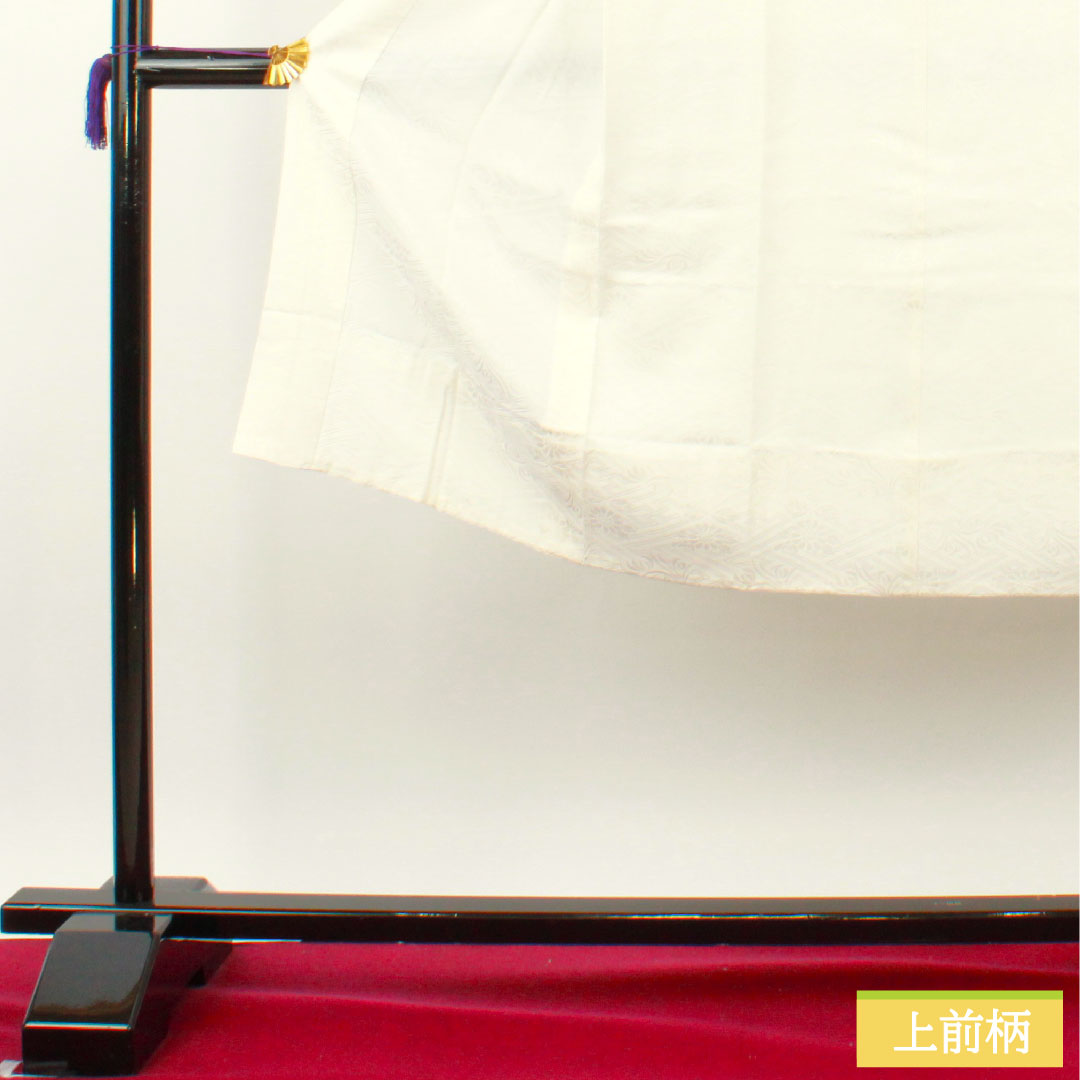 Nagajuban (long undergarment) made of pure silk, length 126cm, sleeve length 66cm, lined, Saaya pattern, chrysanthemum, S rank, white, 1129000662311