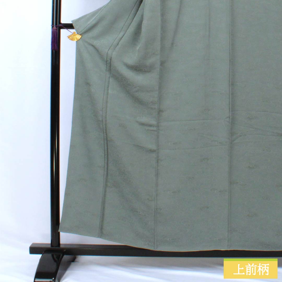 リサイクル着物】色無地 正絹 Sランク 身丈157.5cm 裄丈63cm 深川鼠色