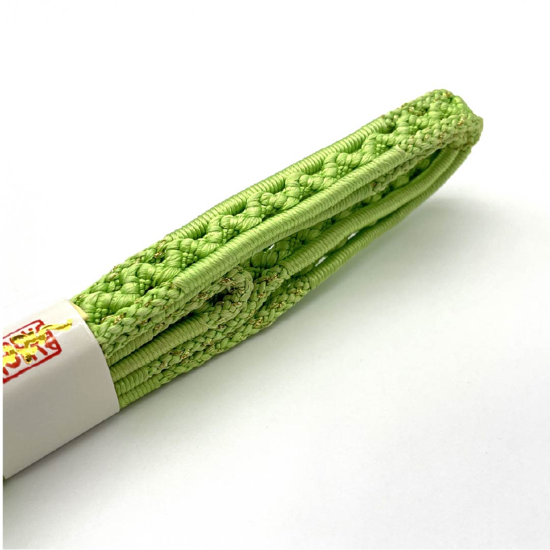 帯締め 正絹 若葉色（わかばいろ） レース 単衣用 長さ約153cm 幅約1.3cm フォーマル Sランク 緑系 1135003472319