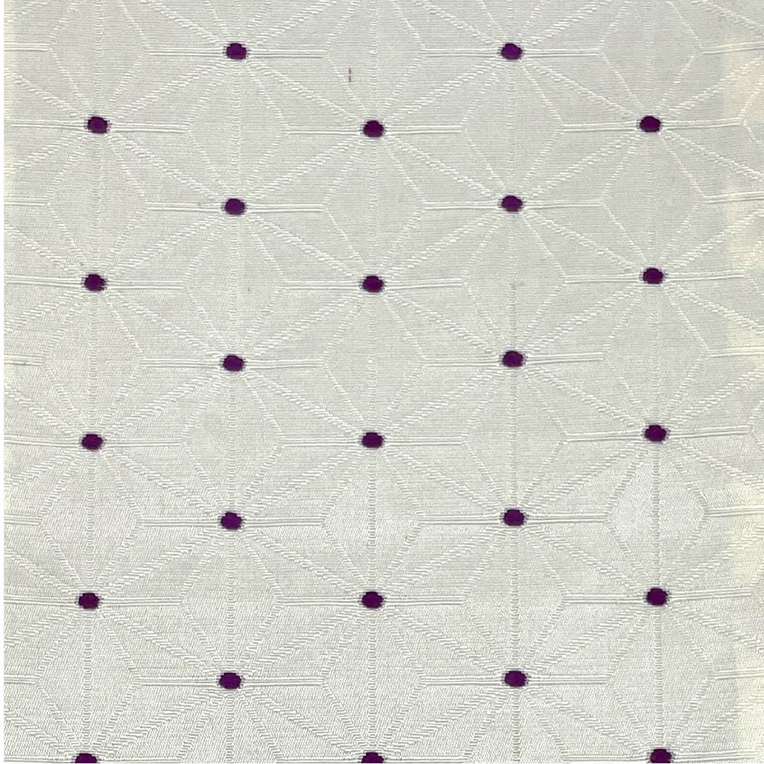 （未仕立）半幅帯 木綿 麻の葉 帯丈346cm 白系 Aランク 1125001653311