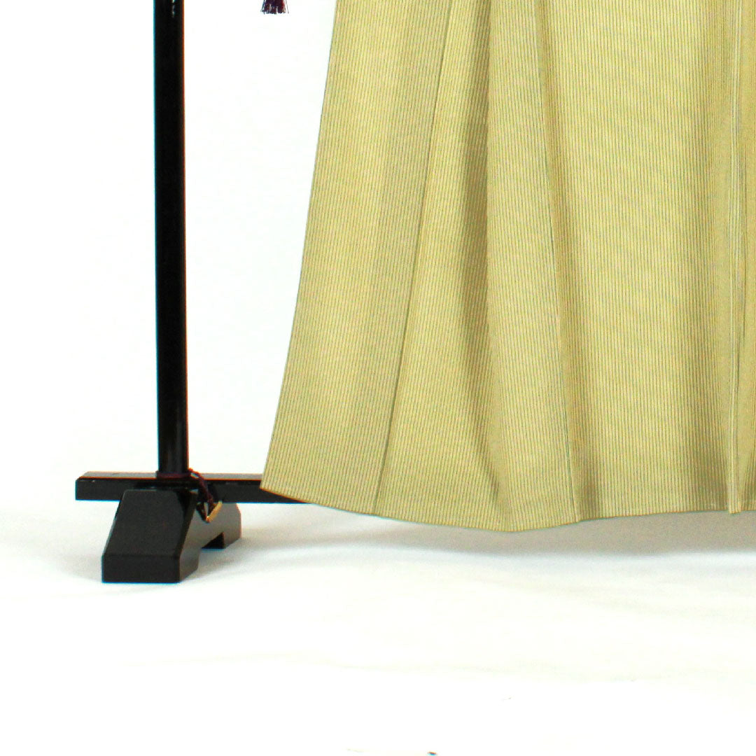 小紋 身丈160.5cm 裄丈64cm 袷  縞模様 ポリ Sランク 緑系 1115000612319