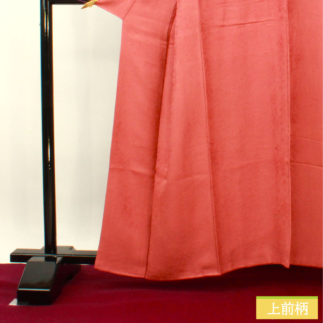色無地 正絹 身丈160cm 裄丈64.5cm 長春色（ちょうしゅんいろ） 袷 Sランク ピンク系 1114001222413