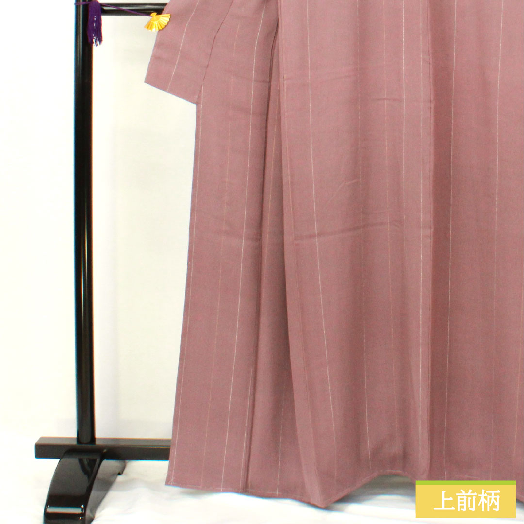 小紋 正絹 身丈161.5cm 裄丈63.5cm 袷 半色（はしたいろ） Bランク 紫系 1115004754420