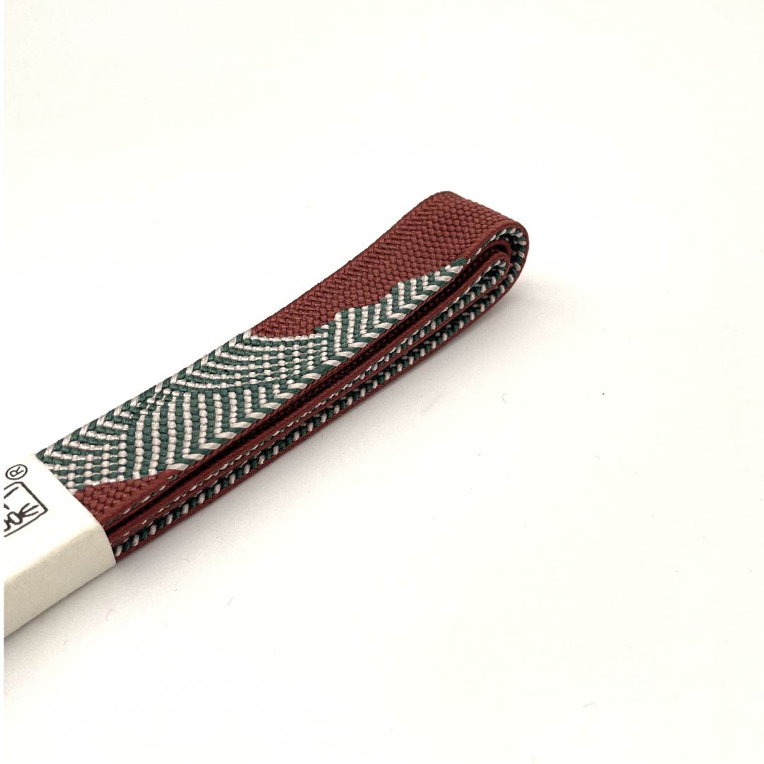 （新古品） 帯締め 正絹 四分紐 赤褐色色（せきかっしょくいろ） 五嶋紐 江戸組紐 新古品 長さ約162cm 幅約1.7cm カジュアル Sランク 茶系 1135002932314