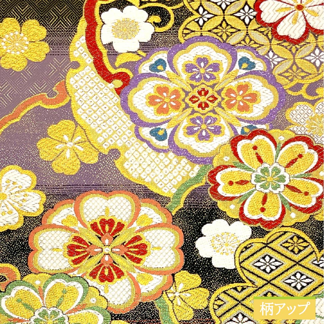 袋帯 正絹 Sランク 西陣織 雪輪 花 帯丈442cm 六通 フォーマル グラデーション系 1123017582399