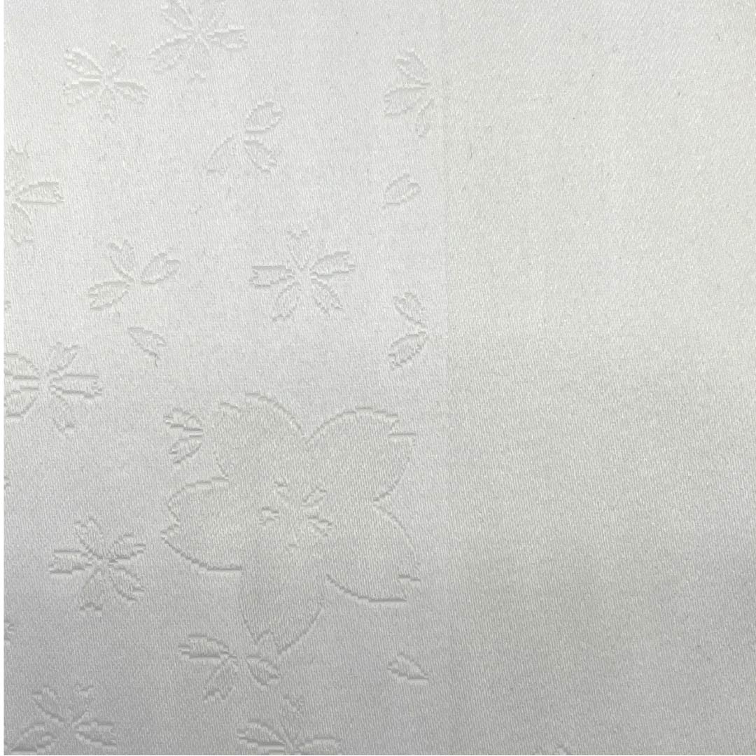 半幅帯 ポリエステル 帯丈348cm 白色（しろいろ） 桜 小桜 花柄 白系 Sランク 1125001432311