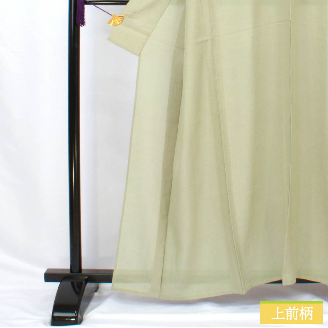 Summer pure silk komon, length 160.5cm, sleeve length 63cm, Longquan celadon glaze color (Longquan Chin Two-You Color), Edo komon, shark komon, sewn crest, silk, S rank, green, 1132002082419