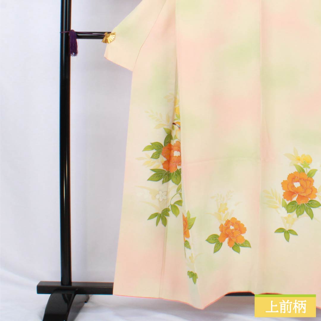 訪問着 正絹 Bランク 袷 身丈156.5cm 裄丈64cm 京友禅 吉祥文様 グラデーション系 1112006544399