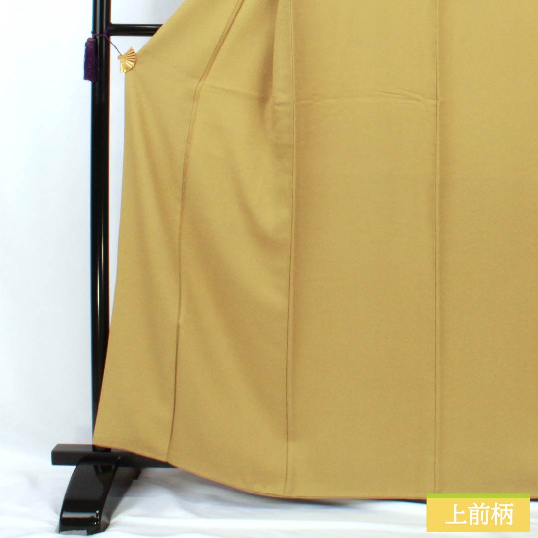 リサイクル着物】色無地 正絹 Aランク 身丈161.5cm 裄丈64.5cm 唐金色