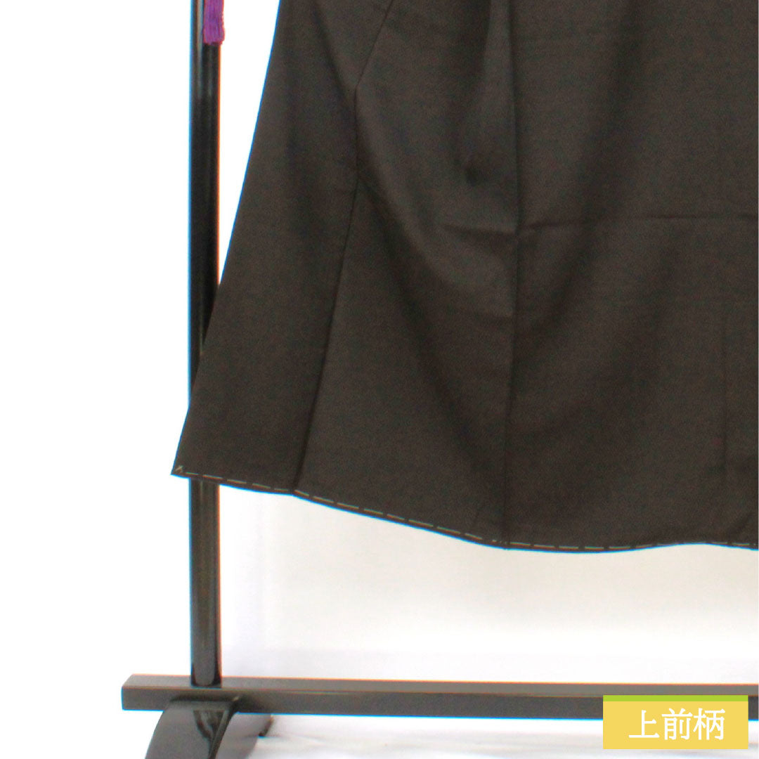 男物 正絹 Aランク 身丈139cm 裄丈66.5cm 涅色（くりいろ） しつけ糸付き 袷 茶系 1119001663314
