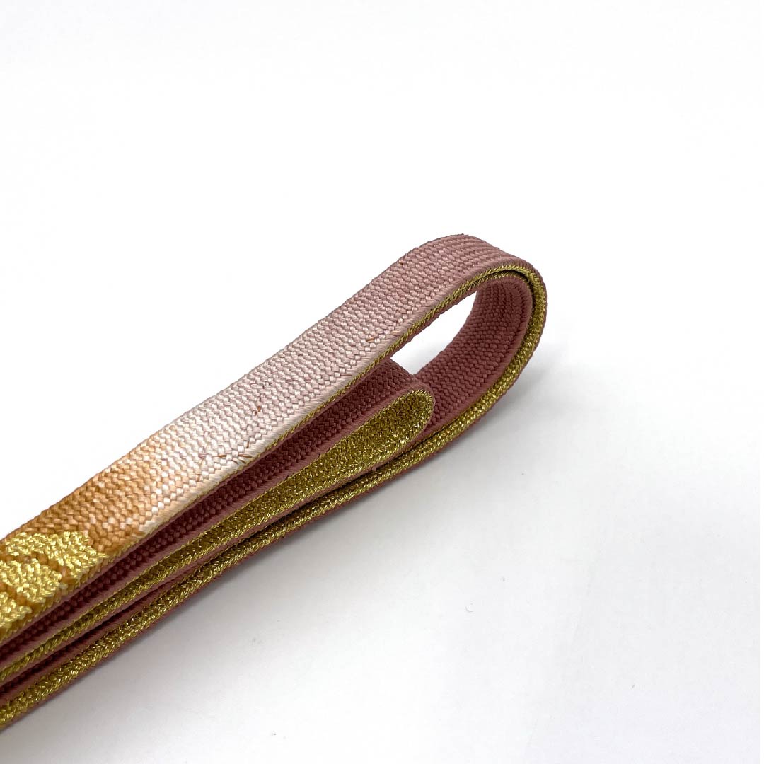 帯締め 正絹 Sランク  積紅色（せきこういろ） 平組   長さ約159cm 幅約1.5cm フォーマル ピンク系 1135006202313