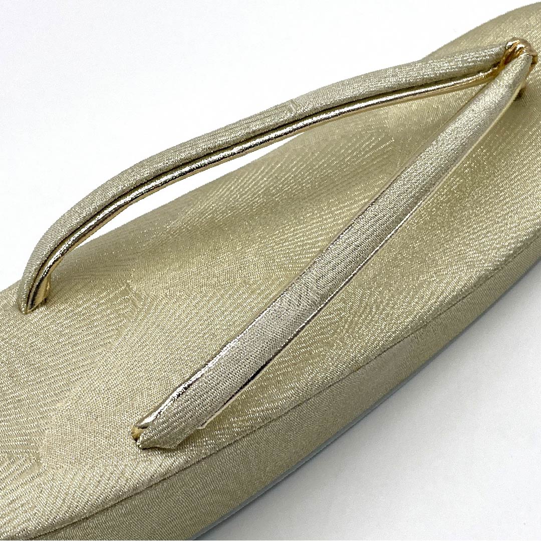 Sandals, Obi Fabric, Grade A, Formal, Formal Kimono, Length 23cm, Size M, Gold, 1122001303321