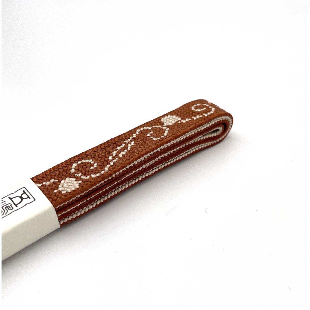 （新古品） 帯締め 正絹 四分紐 肉桂色（にっけいいろ） 五嶋紐 江戸組紐 新古品 長さ約153cm 幅約1.7cm カジュアル Sランク 茶系 1135002922314